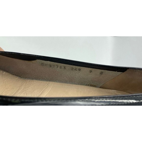 Womens Salvatore Ferragamo Black Patent Leather Wedge Pump Shoes 9 8 0837763 - Picture 7 of 7